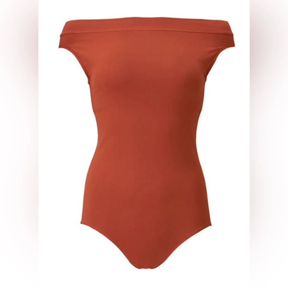 Uniqlo U | Seamless One-Piece Off-the-Shoulder Swimsuit Brown S